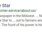 Kansas City Star Google listing