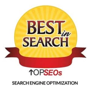 Best in Search seal from Top SEOs.com